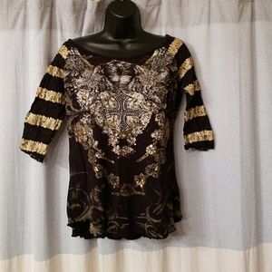 Black and gold shirt